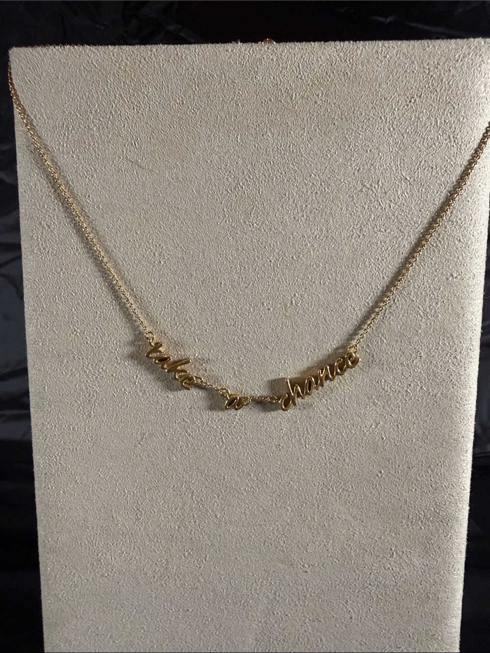 kate spade Gold Script Nameplate Pendant Necklace